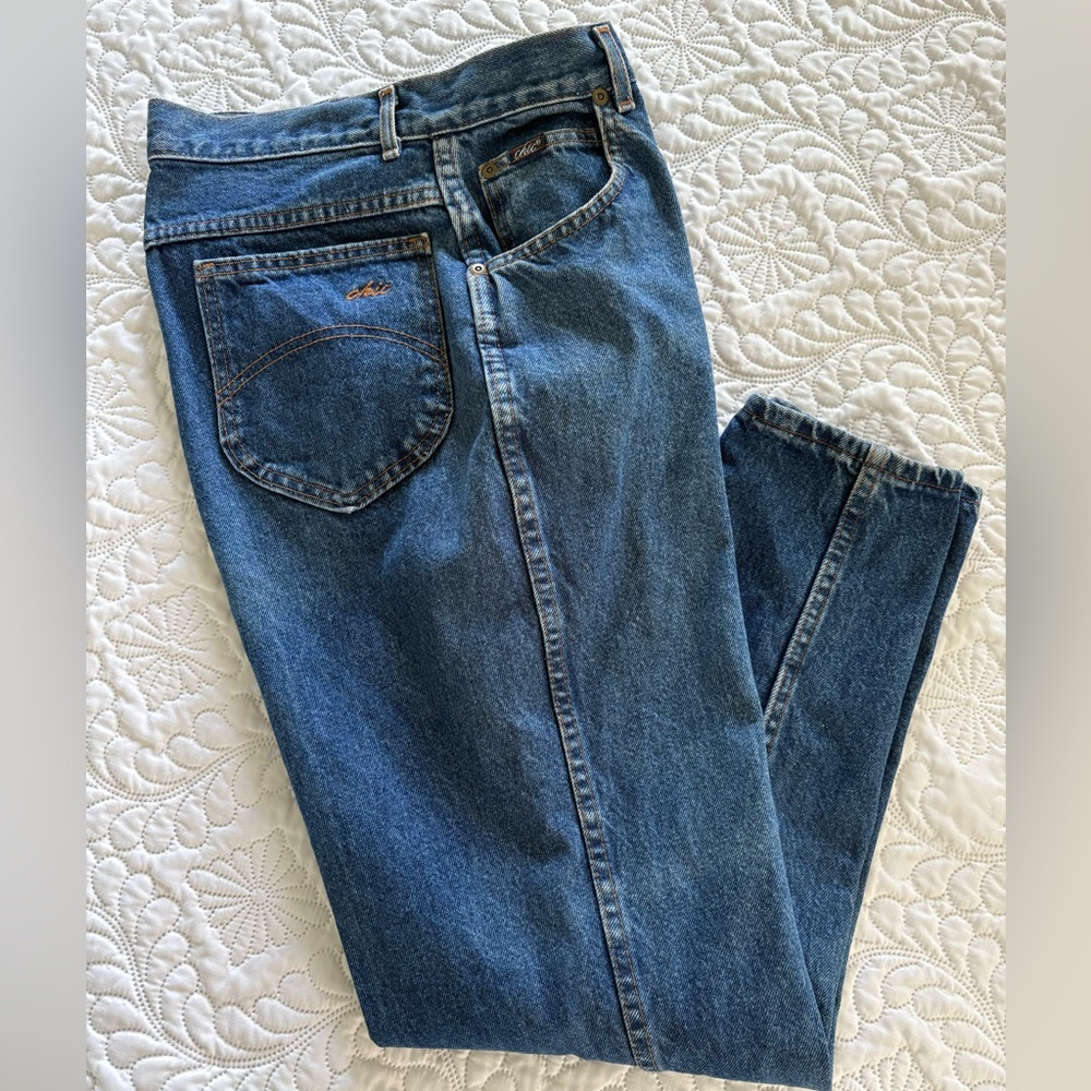 VINTAGE Chic mom jeans high waist tapered leg made in USA size 14